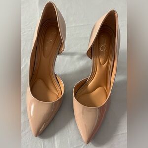 Jessica Simpson Women's Paryn Pump Nude Heels Closed Point Toe Women 8.5 Classy